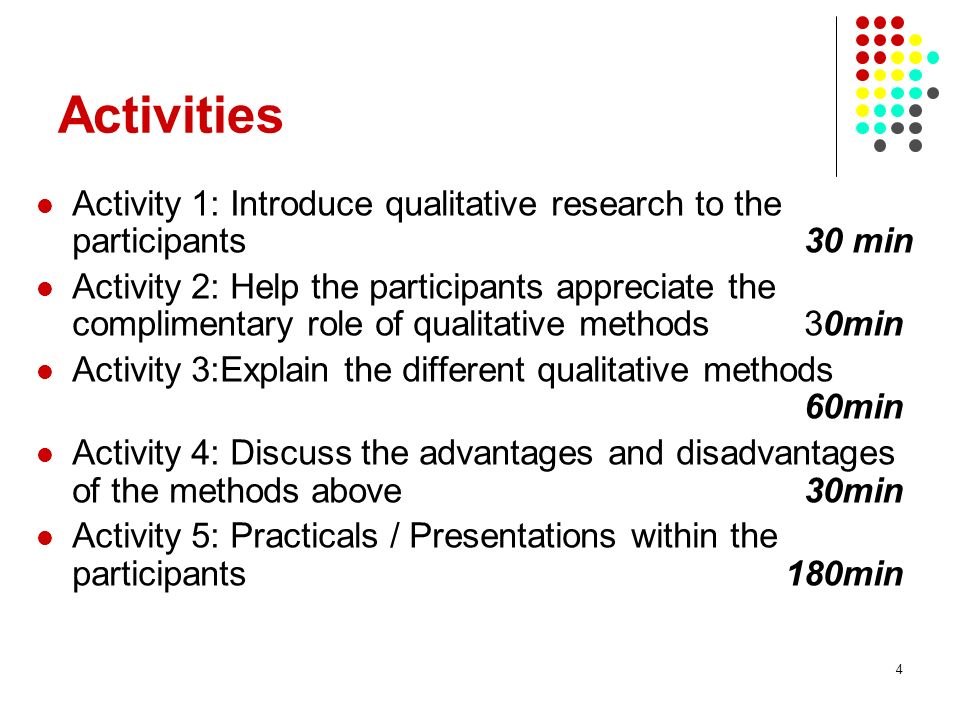 Qualitative research advantages